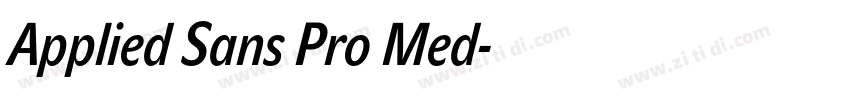 Applied Sans Pro Med字体转换